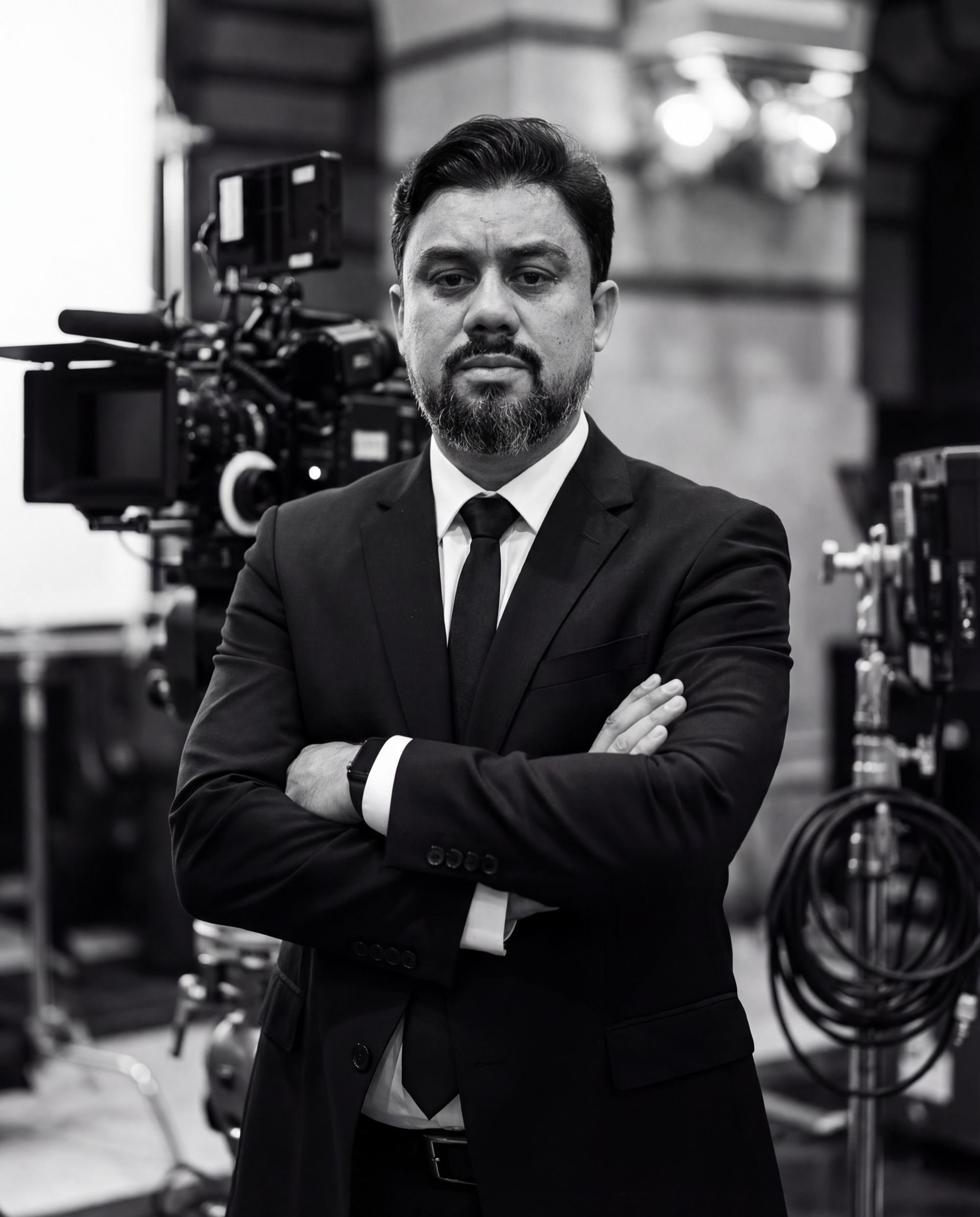 Telinho, idealizador da ALAVANCA, em um ambiente de produção audiovisual